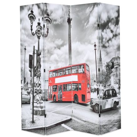 fekete-fehér londoni busz mintás paraván 160 x 170 cm