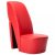 piros magas sarkú cipő formájú műbőr szék
