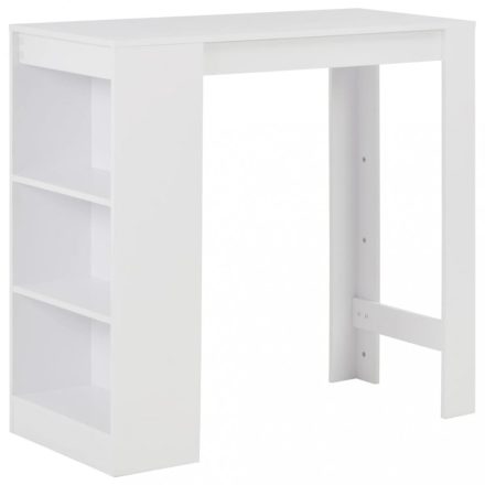 fehér bárasztal polccal 110 x 50 x 103 cm 