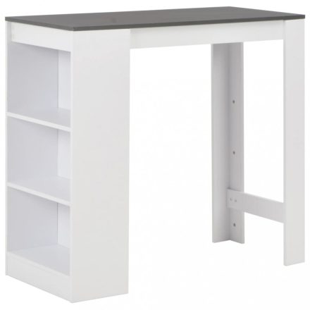 fehér bárasztal polccal 110 x 50 x 103 cm