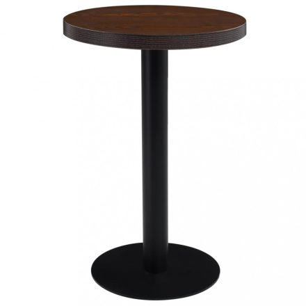 sötétbarna MDF bisztróasztal 50 cm