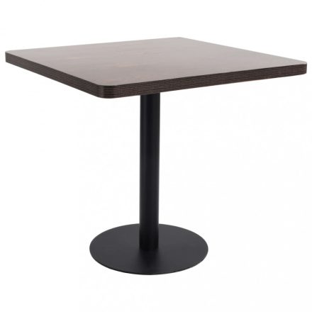 sötétbarna MDF bisztróasztal 80 x 80 cm