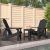 antracitszürke HDPE kerti adirondack székek asztallal
