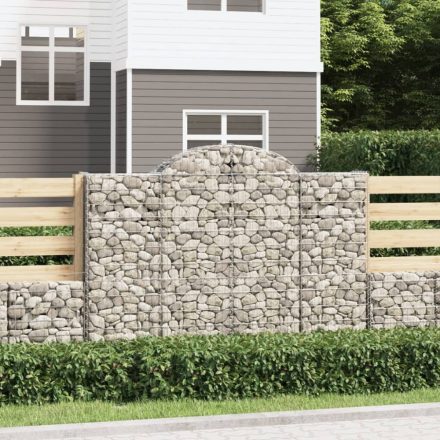 4 db íves horganyzott vas gabion kosár 200x50x140/160 cm