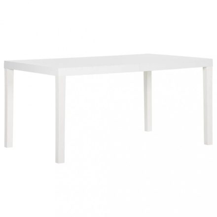 fehér polipropilén kerti asztal 150 x 90 x 72 cm