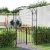 fekete acél kerti boltív kapuval 108 x 45 x 235 cm