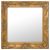 aranyszínű barokk stílusú fali tükör 50 x 50 cm