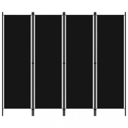 fekete 4 paneles paraván 200 x 180 cm  