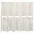 antik fehér 5 paneles tömör faparaván 178,5 x 166 cm