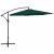 zöld tartókarral ellátott napernyő 3 m