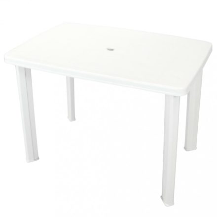 fehér műanyag kerti asztal 101 x 68 x 72 cm
