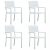 4 darab fehér fautánzatú HDPE kerti szék