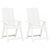 2 db fehér dönthető műanyag kerti szék 