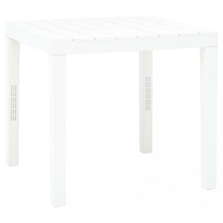 fehér műanyag kerti asztal 78 x 78 x 72 cm