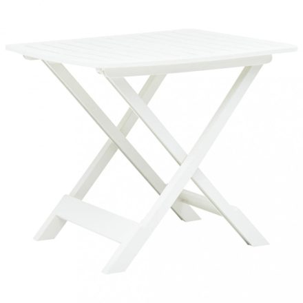 fehér műanyag összecsukható kerti asztal 79 x 72 x 70 cm 