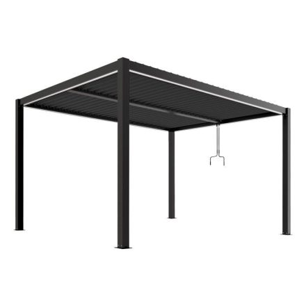 LUXE pergola 4x4m antracit LED világítással