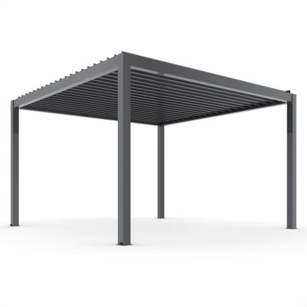 LUXE elektromos pergola 3,5x3,5 m antracit LED világítással