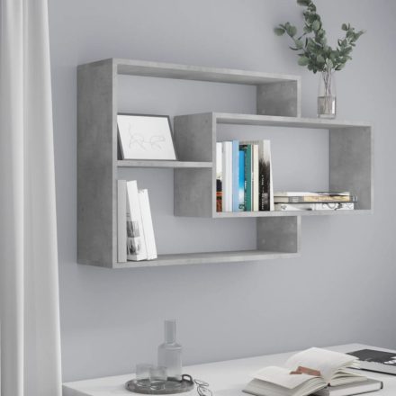 800328 Wall Shelves Concrete Grey 104x20x58,5 cm Chipboard