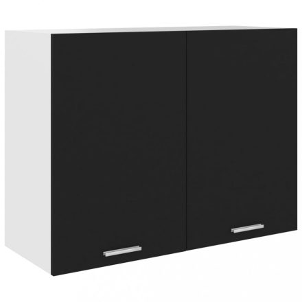 fekete forgácslap függő szekrény 80 x 31 x 60 cm