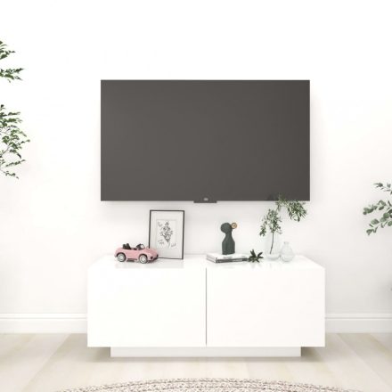 fehér forgácslap TV-szekrény 100 x 35 x 40 cm