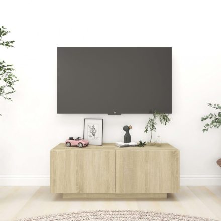 sonoma tölgy színű TV-szekrény 100 x 35 x 40 cm