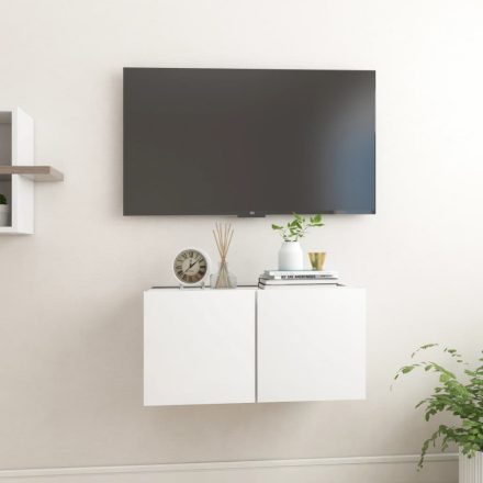 fehér függő TV-szekrény 60 x 30 x 30 cm