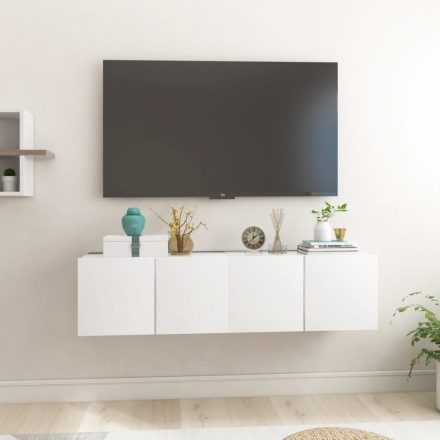 2 db fehér függő TV-szekrény 60 x 30 x 30 cm