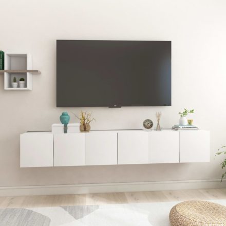 3 db fehér függő TV-szekrény 60 x 30 x 30 cm