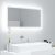 magasfényű fehér akril LED-es fürdőszobatükör 90x8,5x37 cm