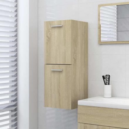 sonoma-tölgy színű forgácslap fürdőszobaszekrény 30x30x80 cm
