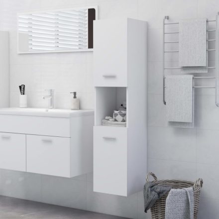 fehér forgácslap fürdőszobaszekrény 30 x 30 x 130 cm