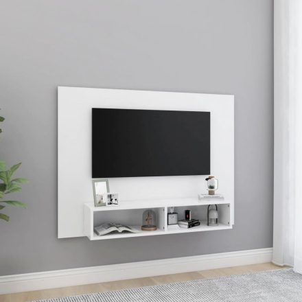 fehér fali forgácslap TV-szekrény 120 x 23,5 x 90 cm