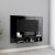 magasfényű fekete fali forgácslap TV-szekrény 120x23,5x90 cm