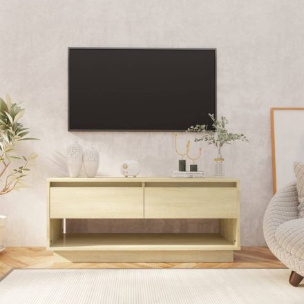 sonoma tölgy színű forgácslap TV-szekrény 102 x 41 x 44 cm