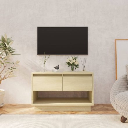 sonoma-tölgyszínű forgácslap TV-szekrény 70 x 41 x 44 cm