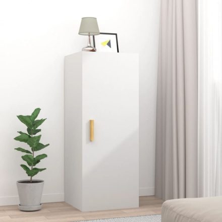fehér szerelt fa faliszekrény 34,5 x 34 x 90 cm