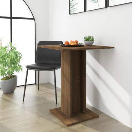 barna tölgy színű szerelt fa bisztróasztal 60 x 60 x 75 cm