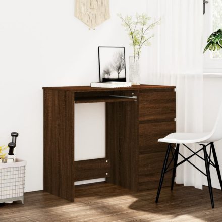 barna tölgy színű szerelt fa íróasztal 90 x 45 x 76 cm