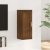 barna tölgyszínű szerelt fa faliszekrény 35 x 34 x 90 cm
