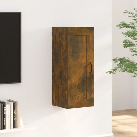 füstös tölgyszínű szerelt fa függőszekrény 35 x 34 x 90 cm
