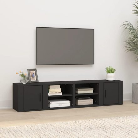 2 db fehér szerelt fa TV-szekrény 80x31,5x36 cm