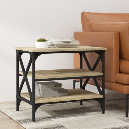 sonoma tölgyszínű szerelt fa kisasztal 55 x 38 x 45 cm