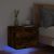 füstös sonoma színű fali éjjeliszekrény LED-világítással