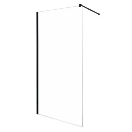 Line 100 G Walk-In zuhanykabin 100x203 cm, fekete profil, grafit üveg